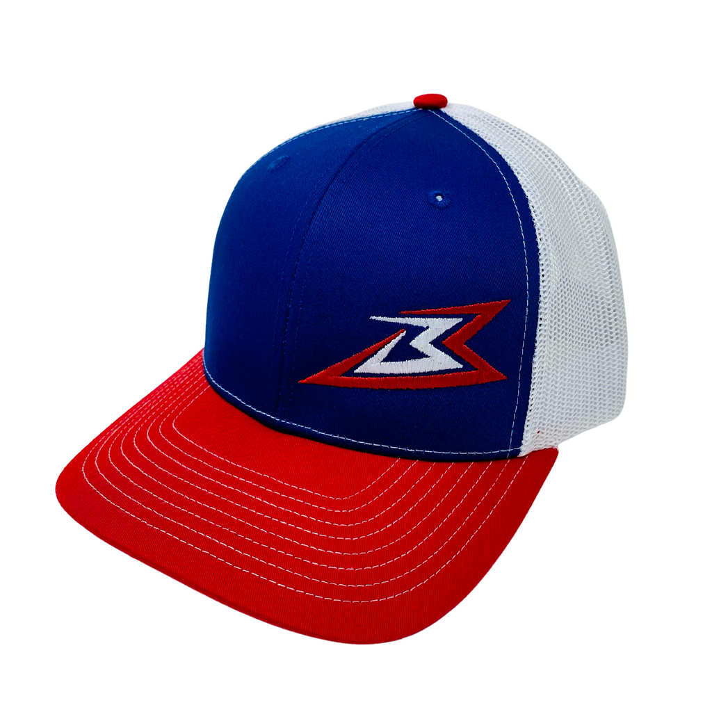 Red white and blue caps on sale
